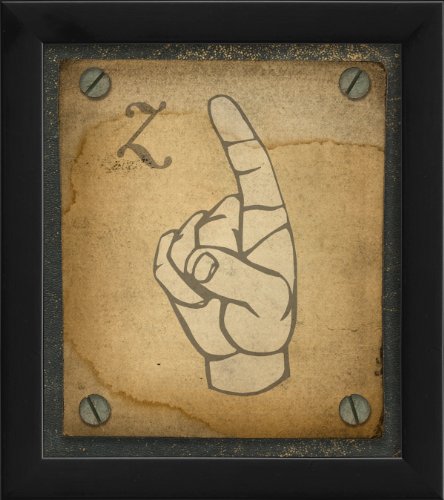 Artwork Factory 17796 EB Sign Language Z Framed Print