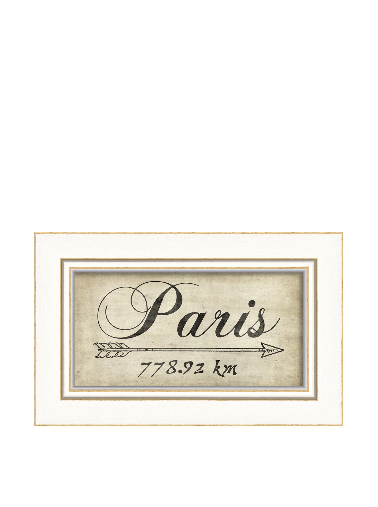 Artwork Factory 88953 KI Paris 778km Framed Print