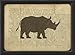 Artwork Factory Rhino Silhouette Framed Print