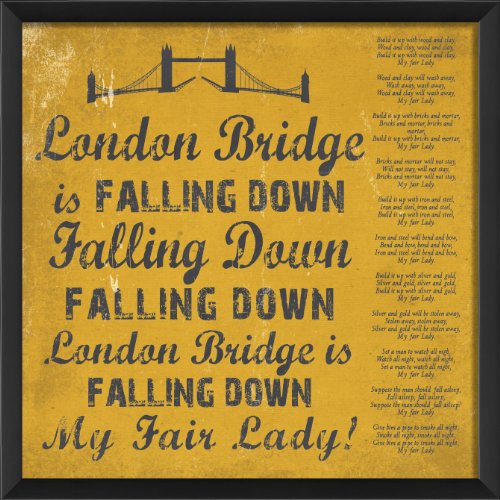 Artwork Factory 17727 EB London Bridge Yellow Framed Print