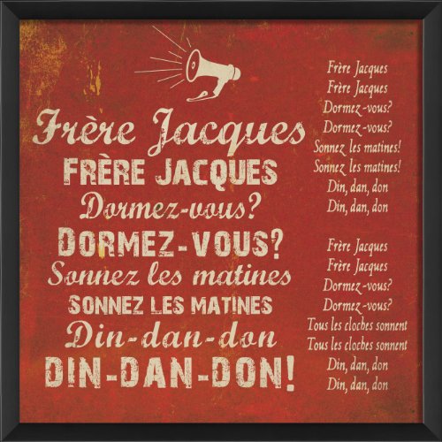Artwork Factory 17729 EB Frere Jacques Red Framed Print