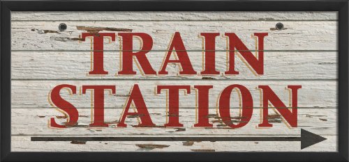 Artwork Factory 17953 EB Train Station Right Framed Print