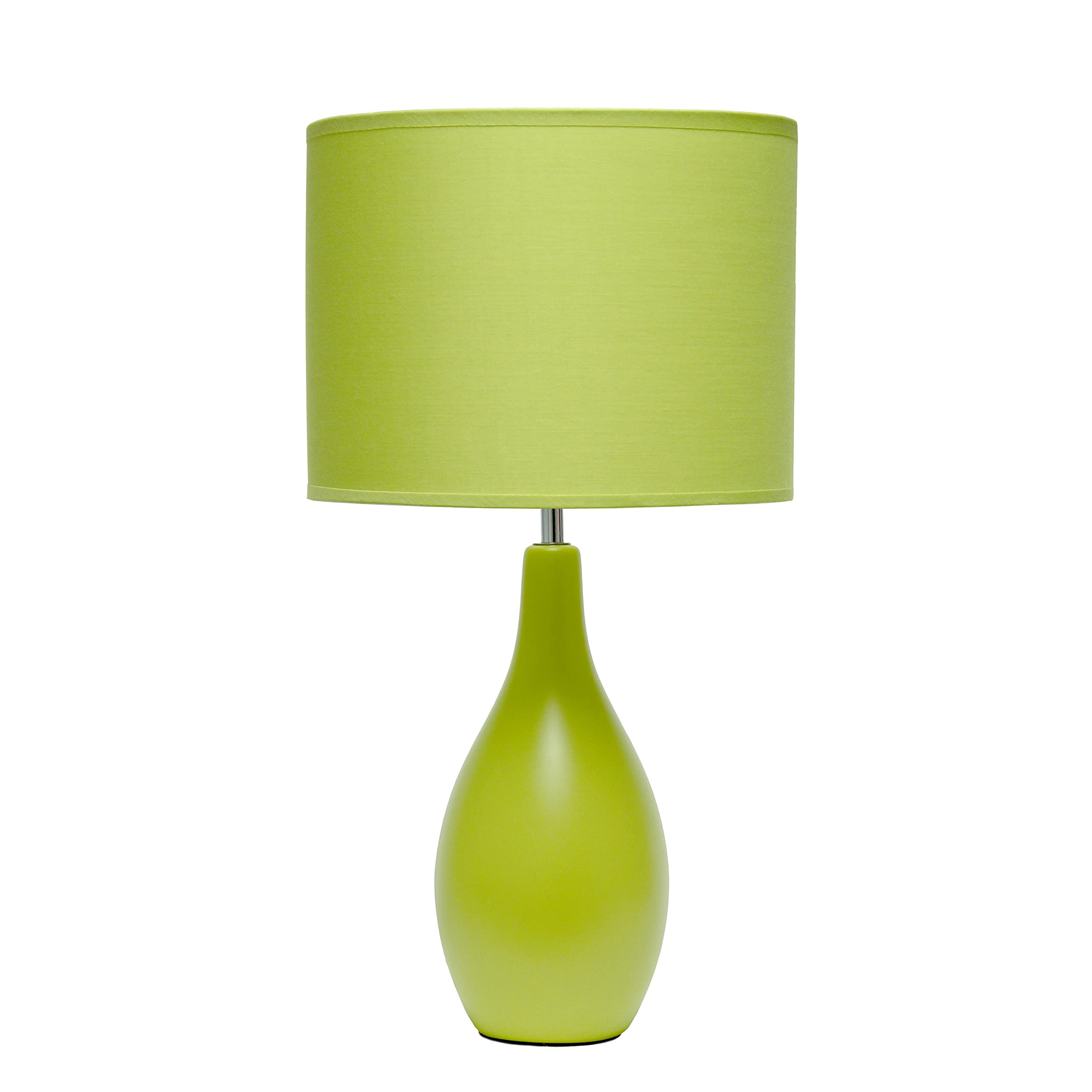 All The Rages LT2002-GRN Oval Base Ceramic Table Lamp - Green