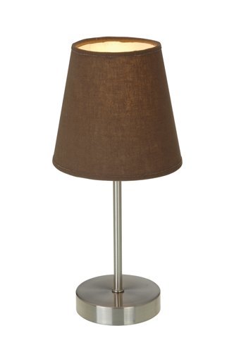 Picture of Simple Designs Sand Nickel Mini Basic Table Lamp with Fabric Shade