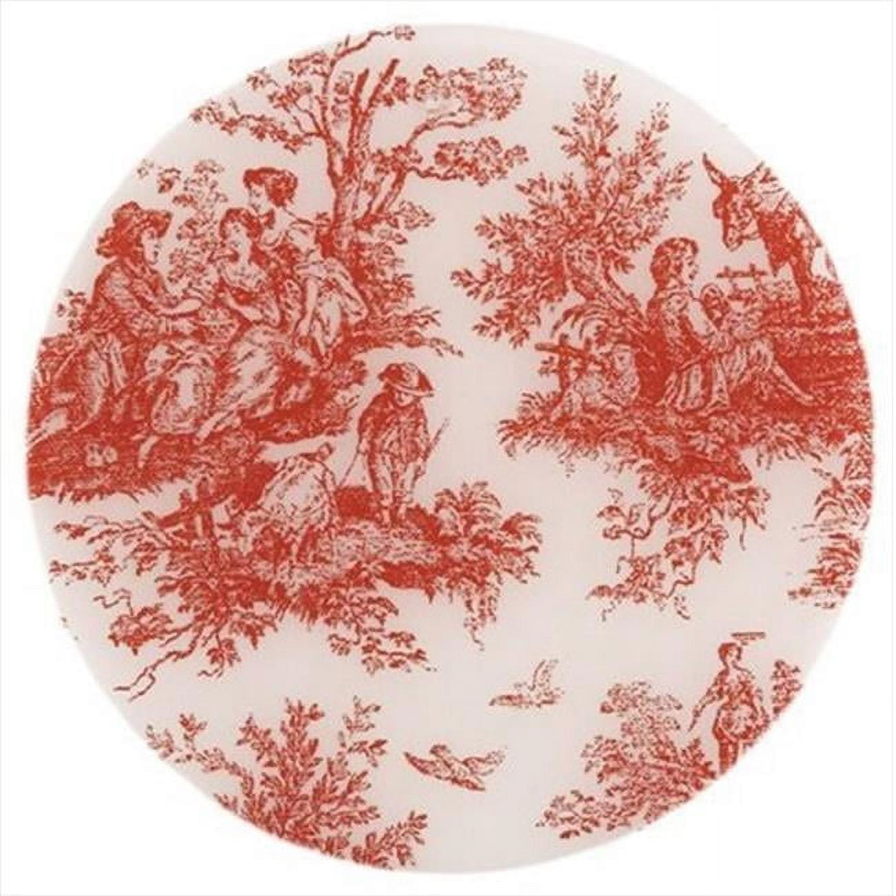 Picture of Andreas TRT-154 10 in. Toile Red Round Silicone Trivet - Pack of 3