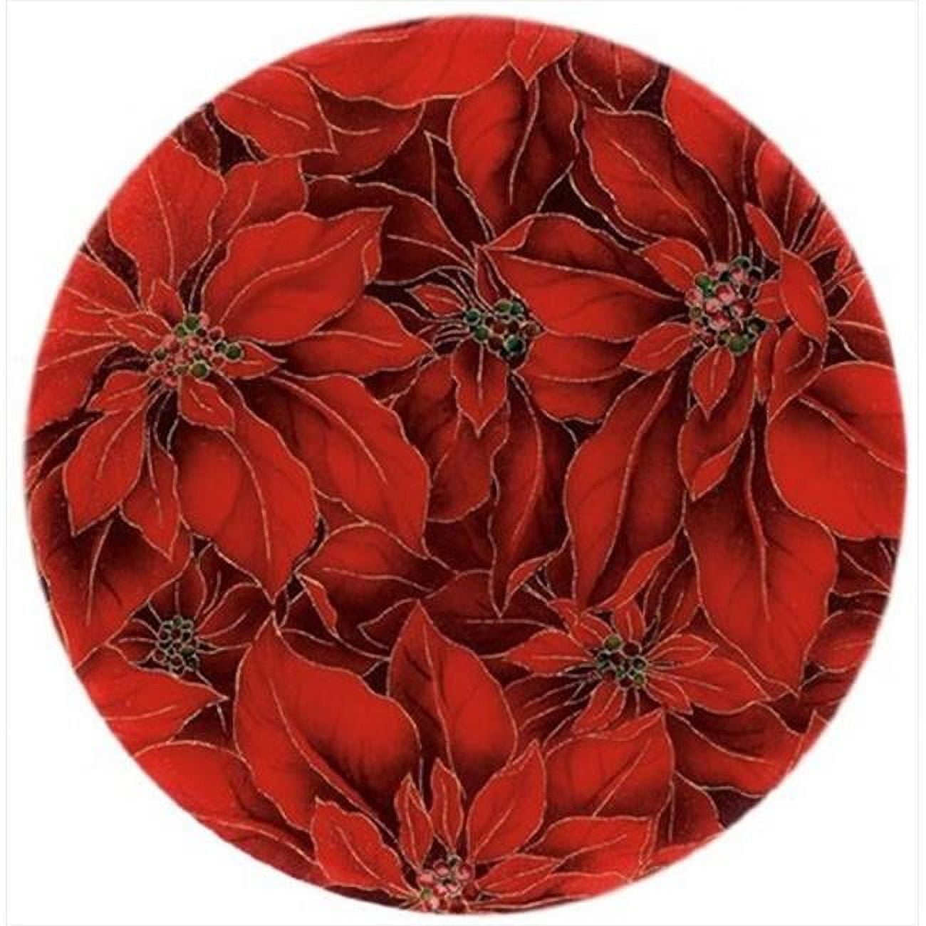 Picture of Andreas TRT-16 10 in. Poinsettia Round Silicone Trivet - Pack of 3