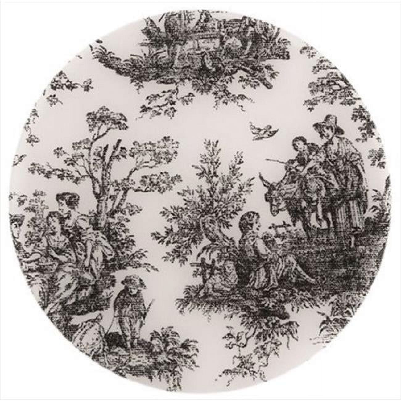 Picture of Andreas TRT-169 10 in. Toile Black Round Silicone Trivet - Pack of 3