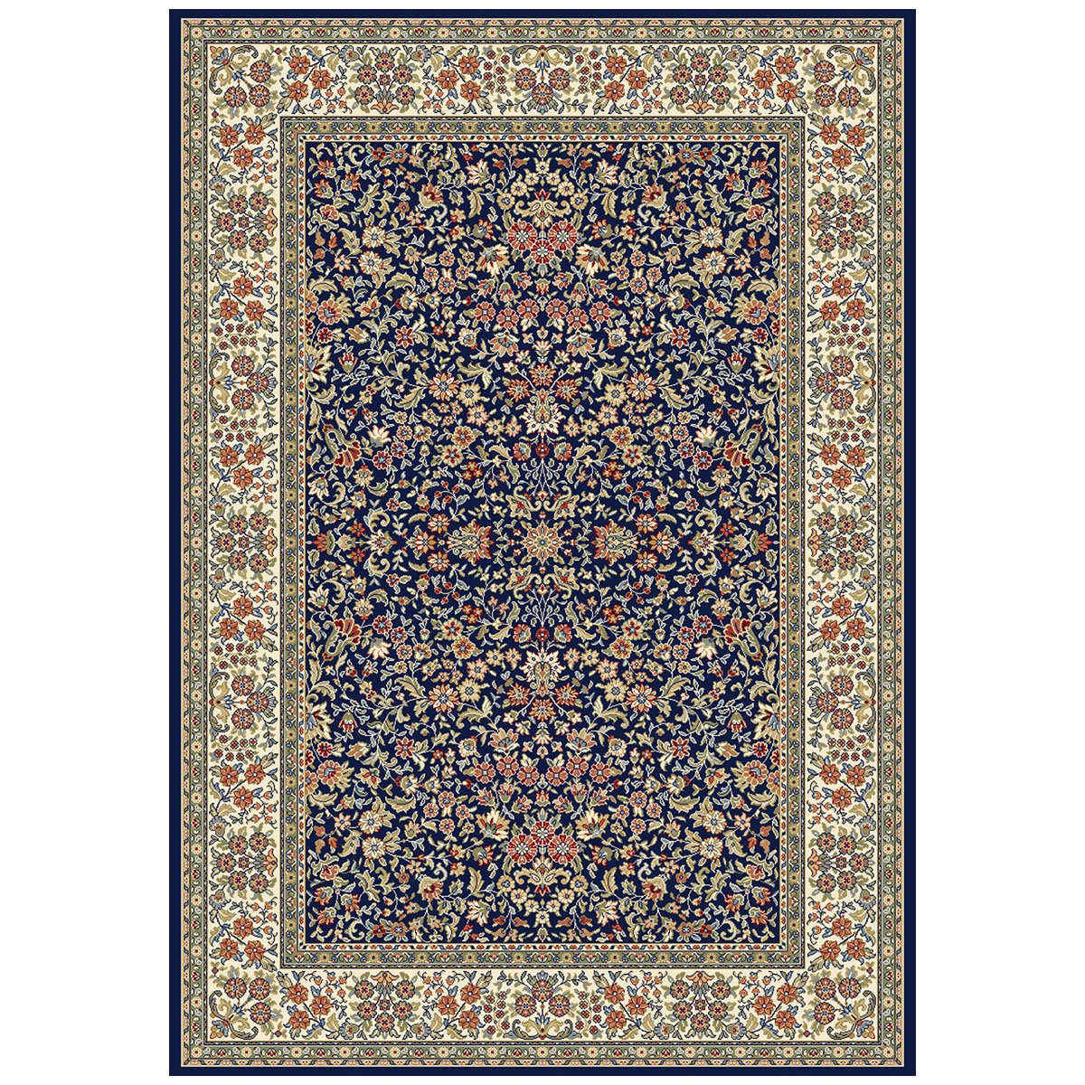 Ancient Garden Rug - Blue/Ivory - 2'2in. x 7'7in. - Soft Texture