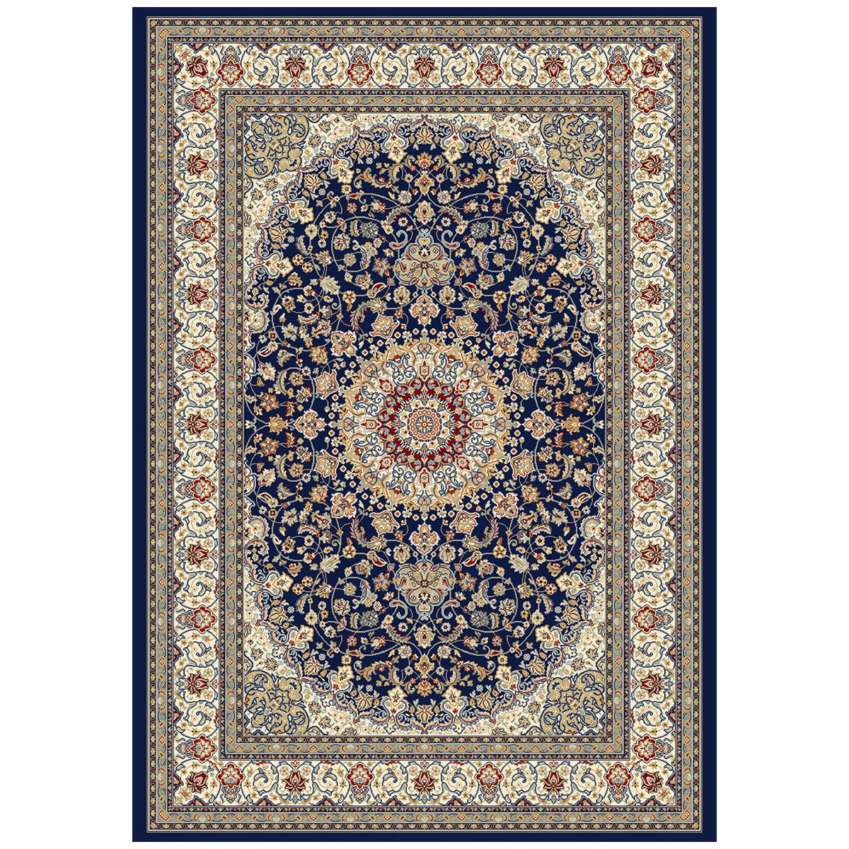 Ancient Garden Area Rug - Blue/Ivory - 6'7in. x 9'6in. - Luxurious Design