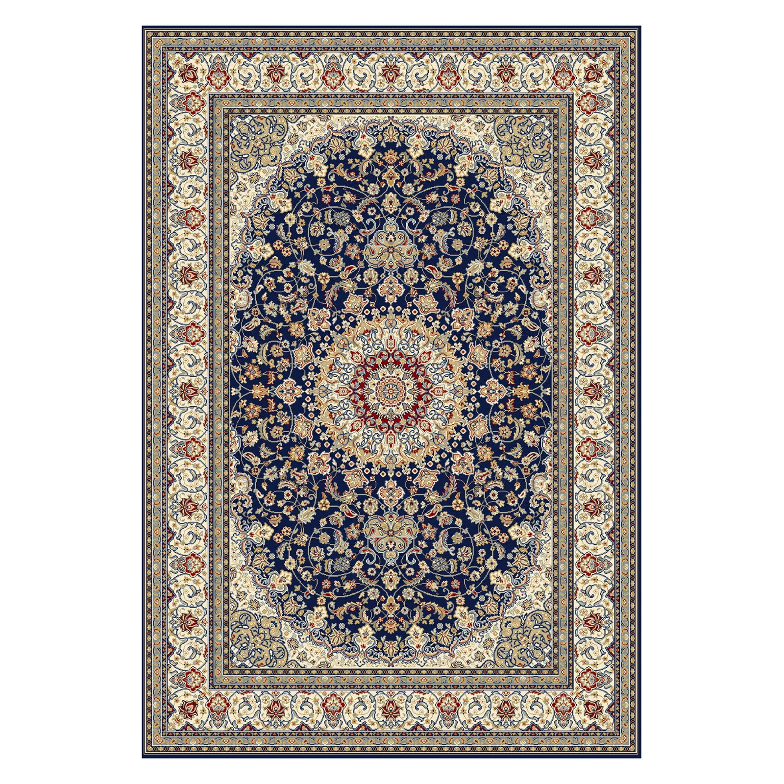 AN912571193434 Ancient Garden 7 ft. 10 in. x 11 ft. 2 in. 57119-3434 Rug - Blue/Ivory