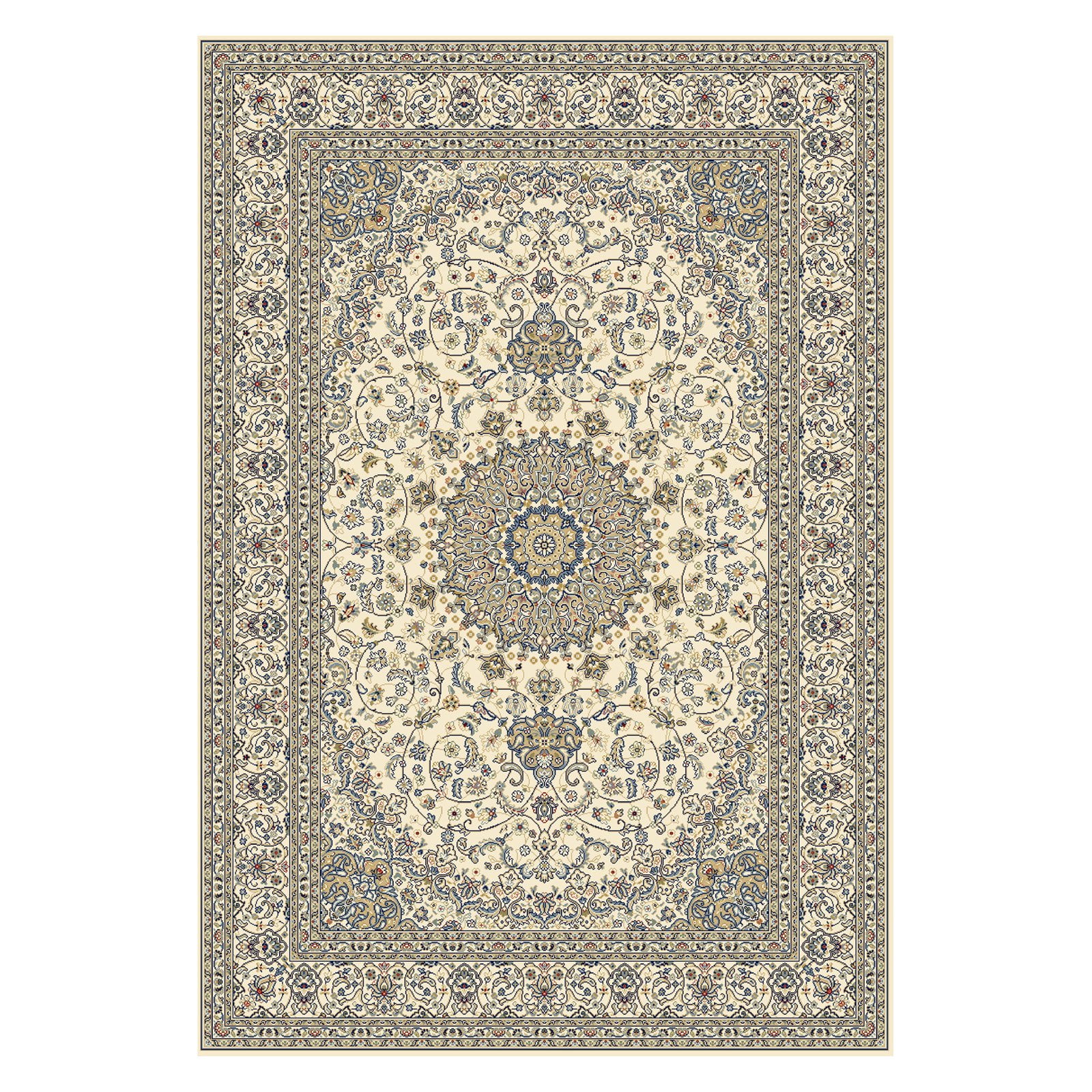 AN912571196464 Ancient Garden 7 ft. 10 in. x 11 ft. 2 in. 57119-6464 Rug - Ivory/Ivory