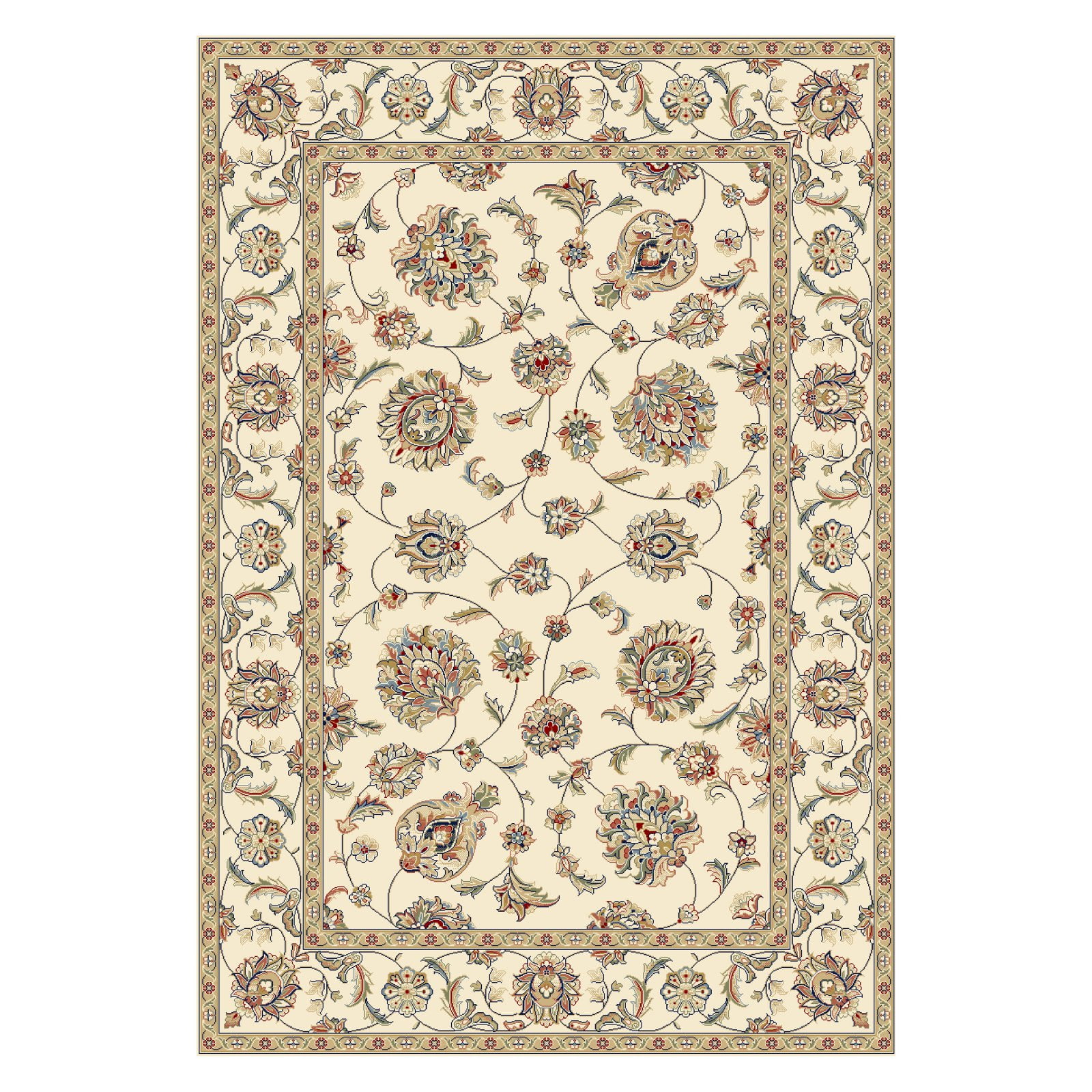 AN912573656464 Ancient Garden 7 ft. 10 in. x 11 ft. 2 in. 57365-6464 Rug - Ivory/Ivory