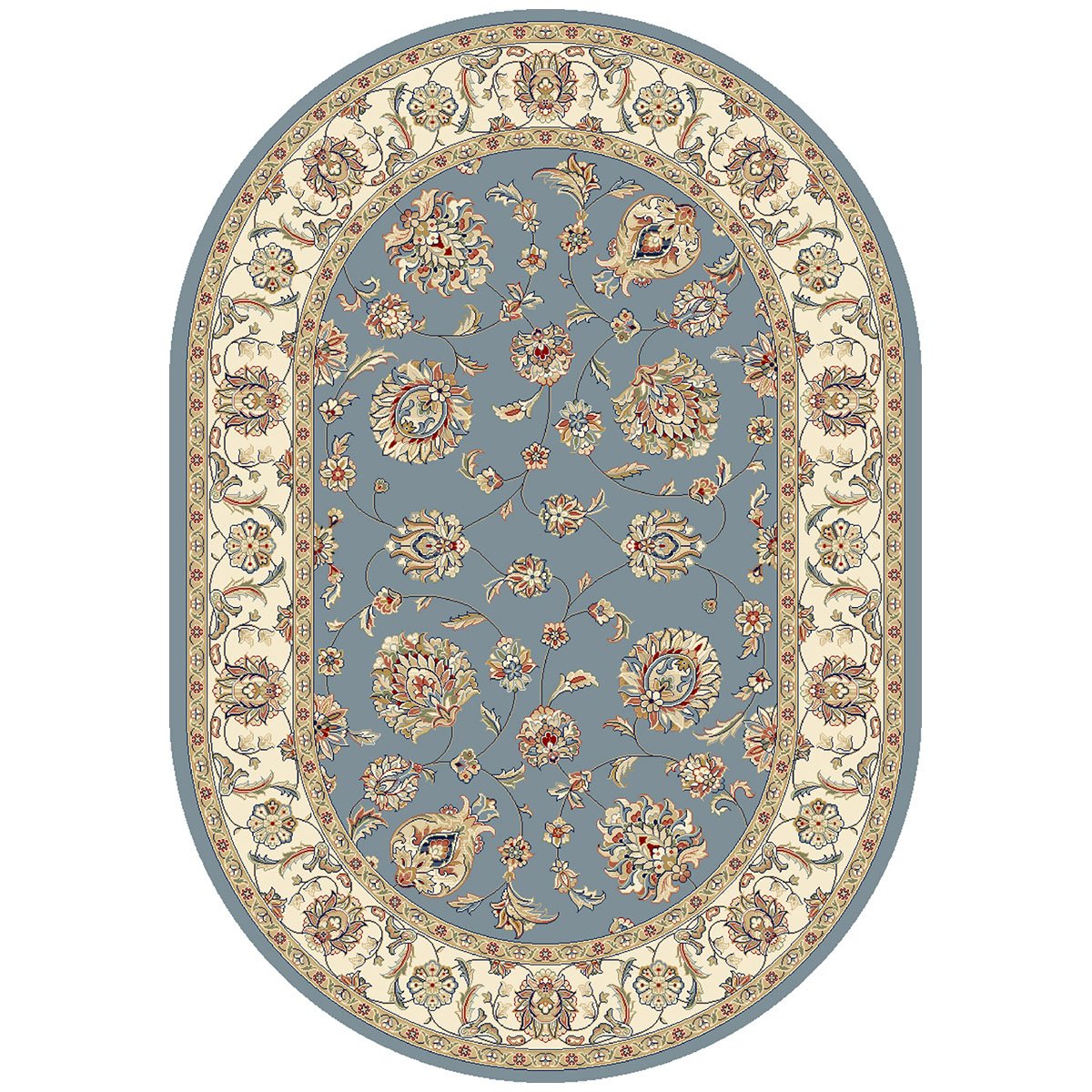 Ancient Garden Rug - Light Blue/Ivory - 6 ft. 7 in. x 9 ft. 6 in.