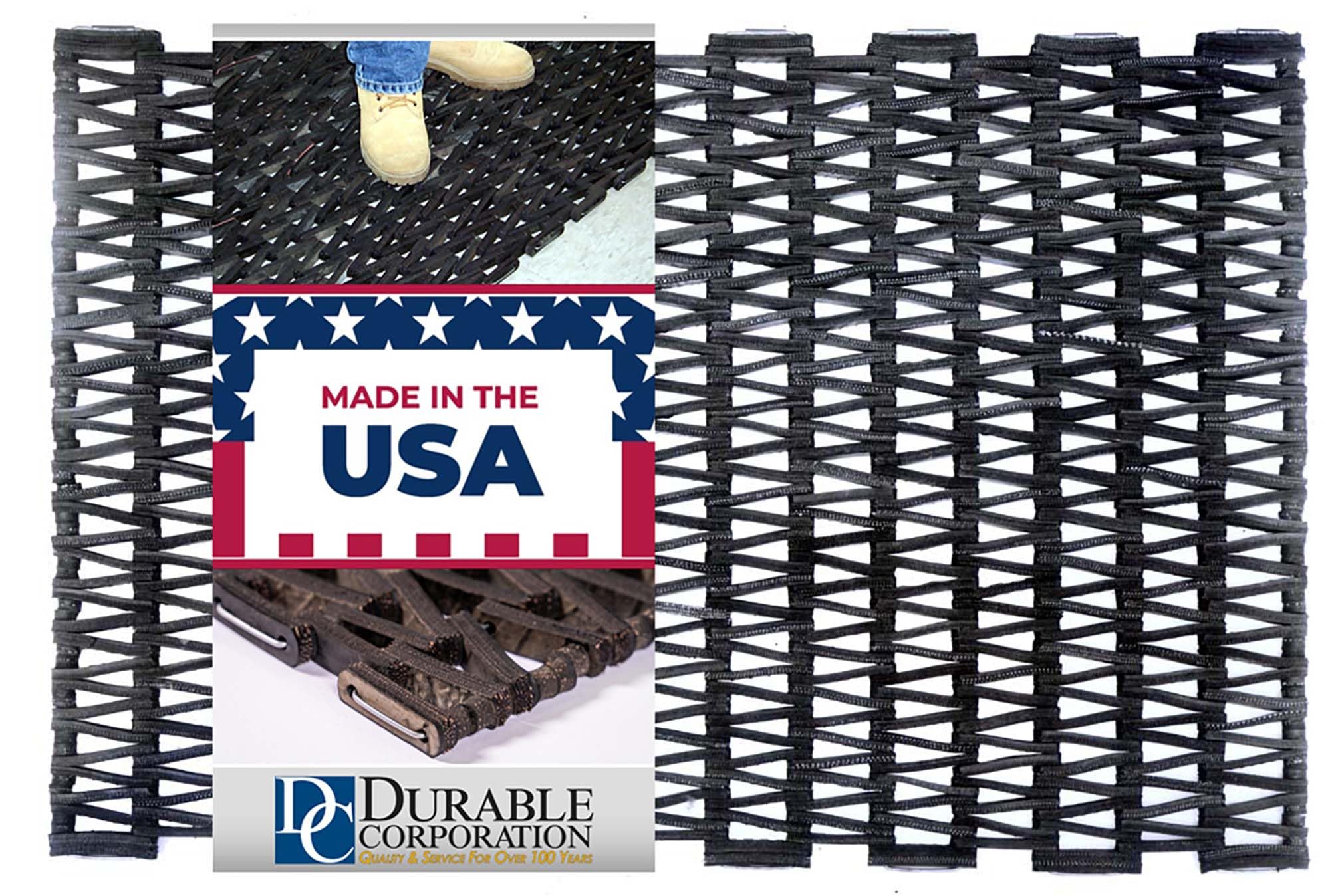 24 in. W x 36 in. L Durite 108 Industrial Mats - Herringbone weave