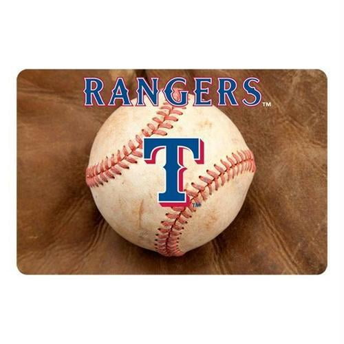 BPM-MLB-TER-L Texas Rangers Baseball Pet Bowl Mat in Brown