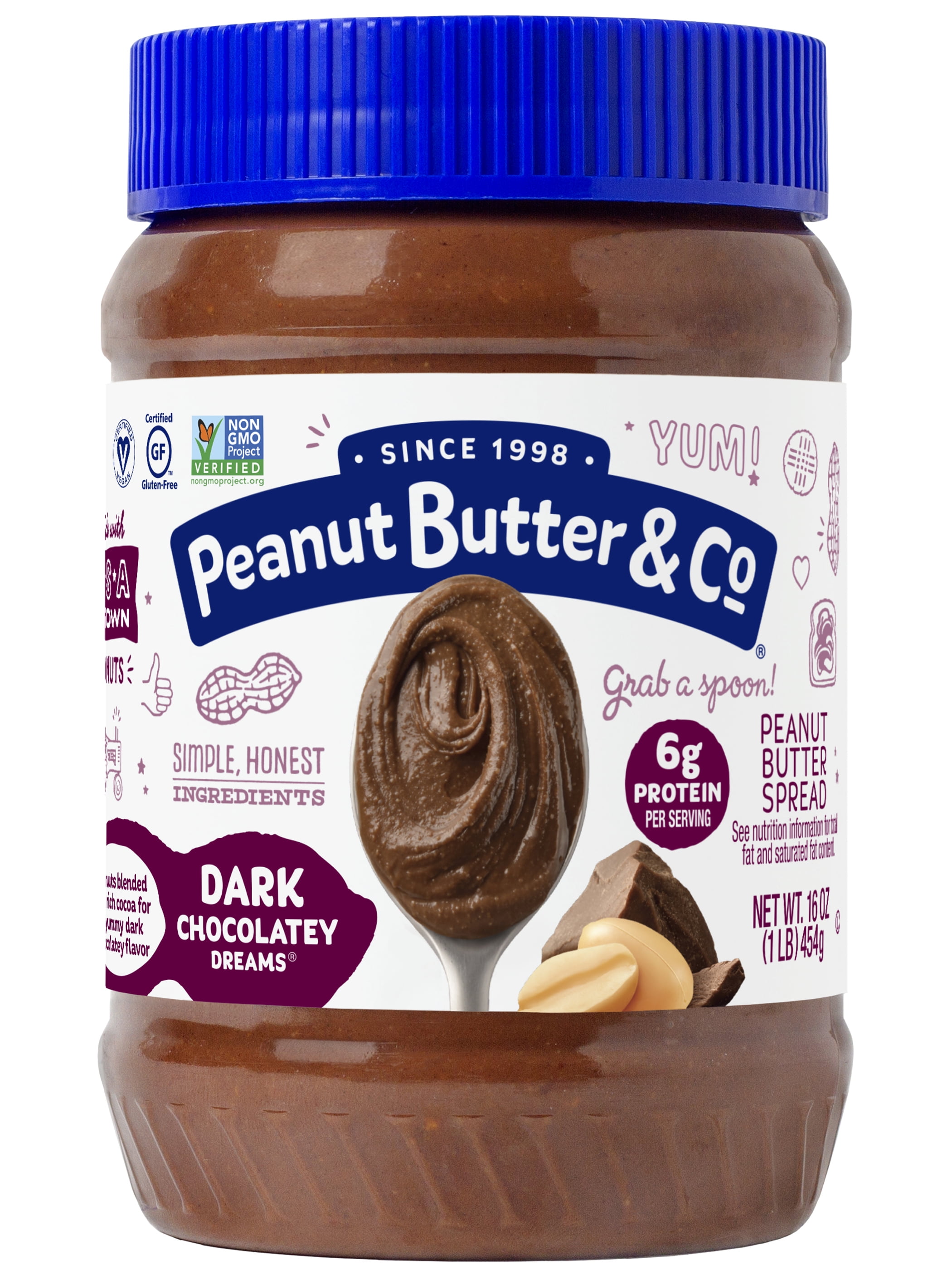 PEANUT BUTTER & CO PEANUT BTTR DARK CHOC DREA-16 OZ -Pack of 6