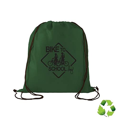 Superbagline QSB69 Hunter Green Drawstring Backpack - Pack of 50