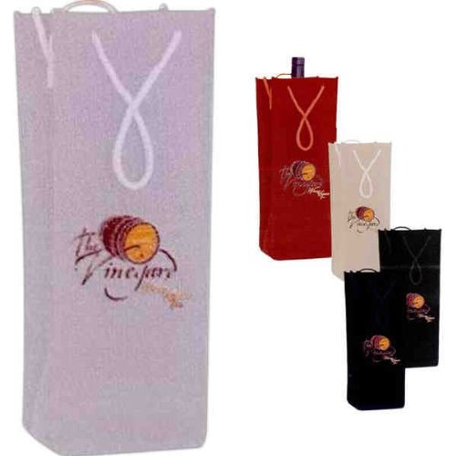 QSB71 Single Bottle Wine Tote - Khaki - Pack of 50