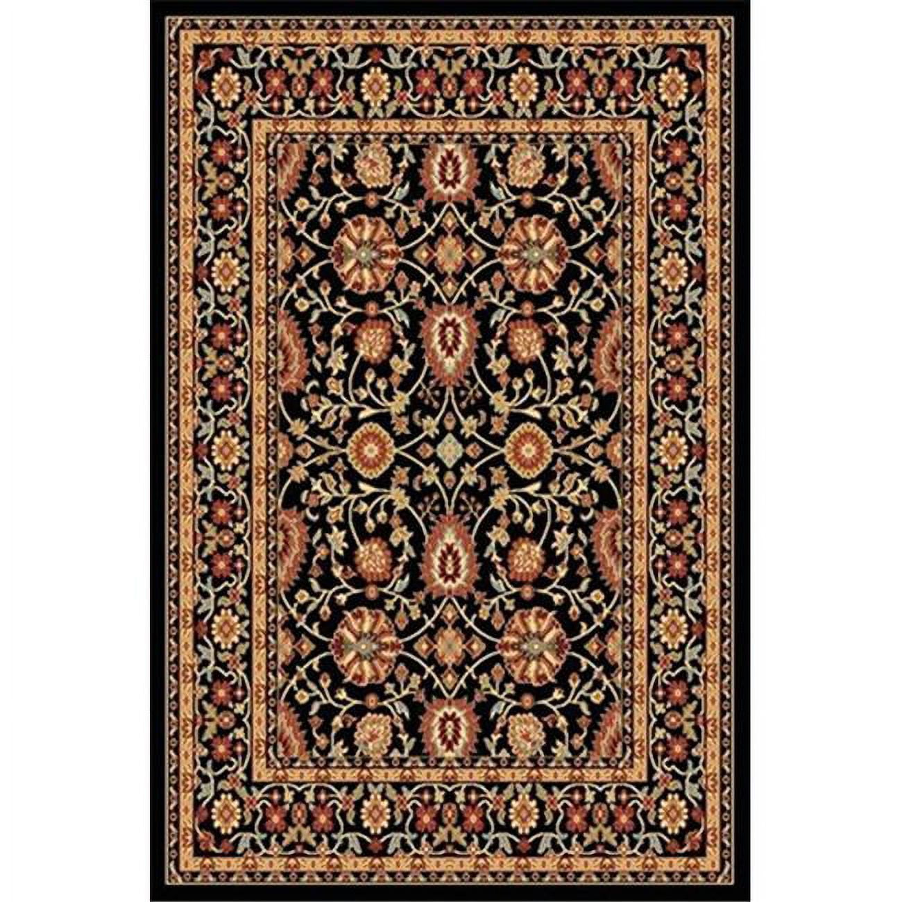 YA692803090 Yazd 5.3 x 7.7 2803-090 Rug - Black-Black