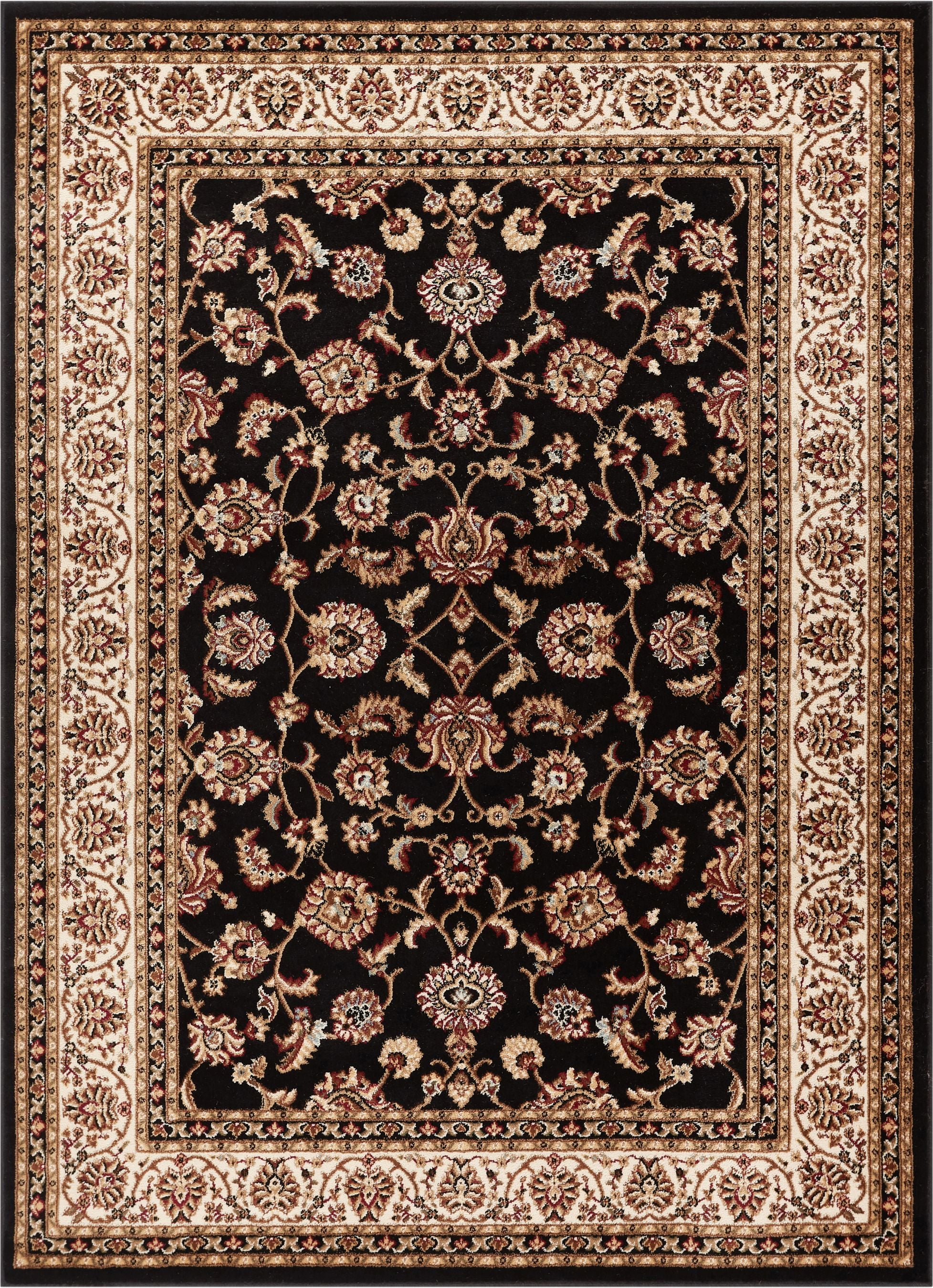 Barclay Sarouk 3 ft. 11 in. x 5 ft. 3 in. Rectangular Area Rug in Black