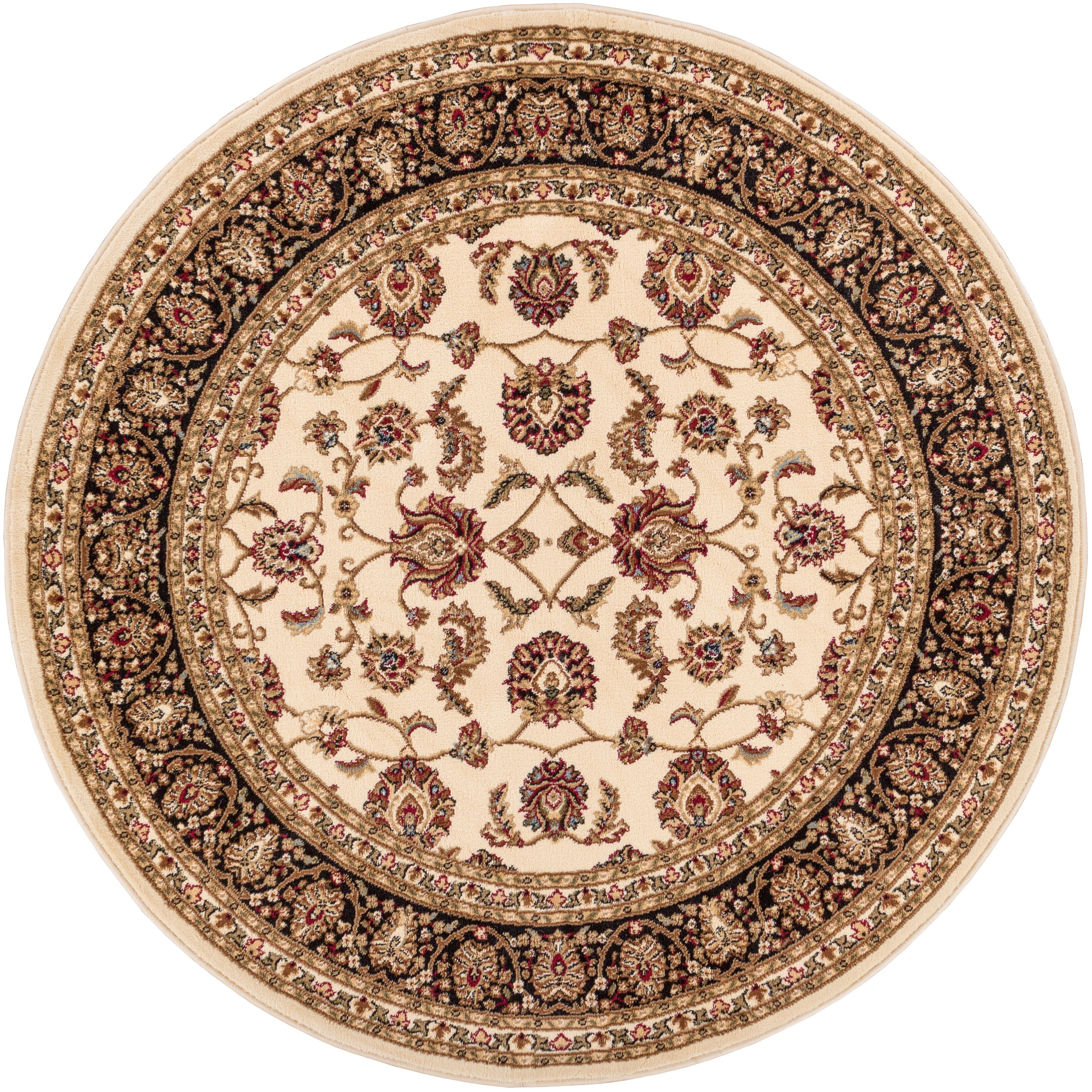 549320 Barclay Sarouk 5 ft. 3 in. Round Area Rug in Ivory