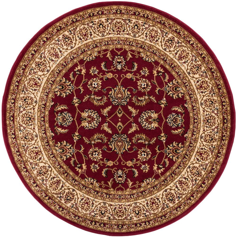 549300 Barclay Sarouk 5 ft. 3 in. Round Area Rug in Red
