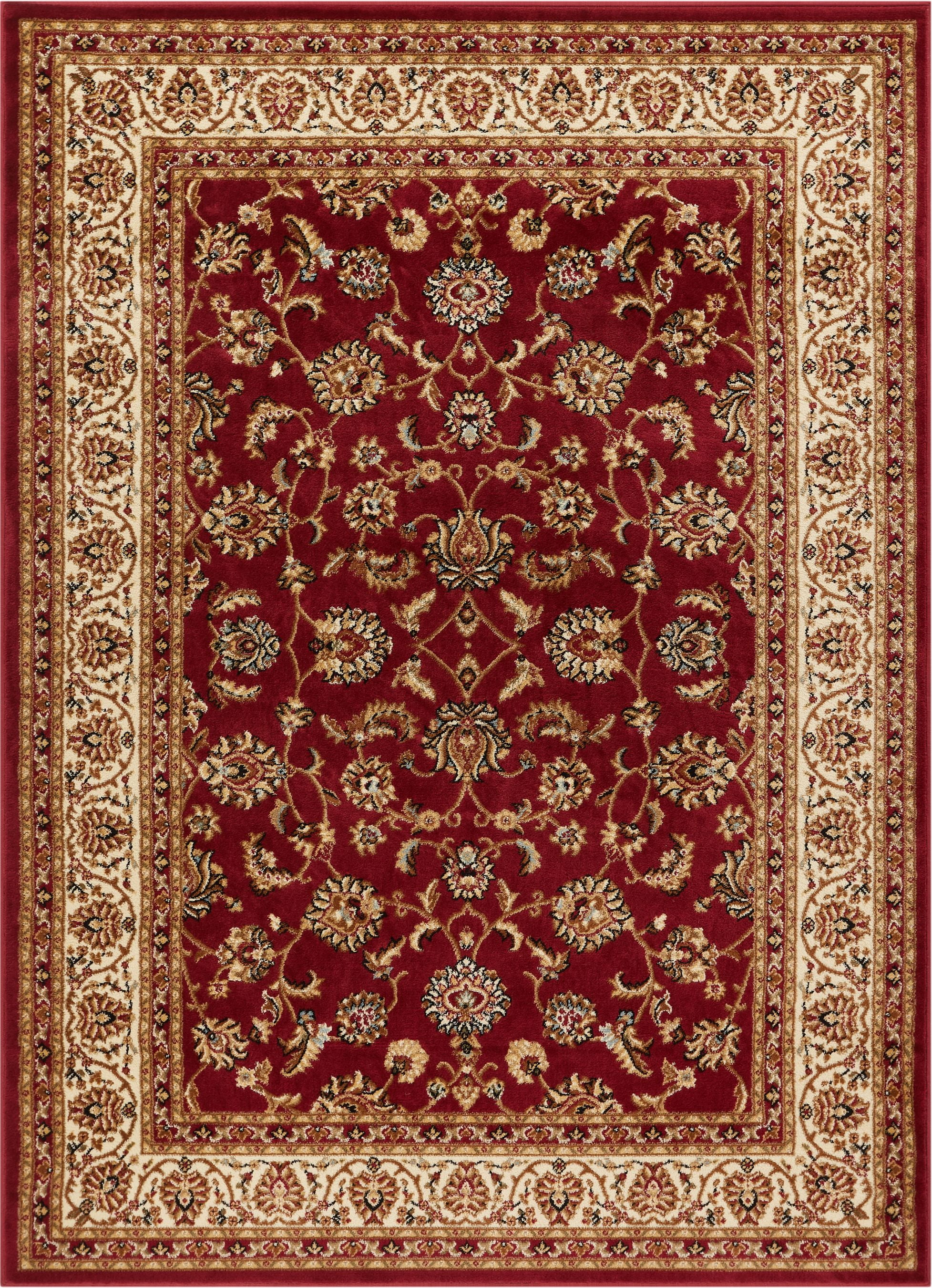 549306 Barclay Sarouk 6 ft. 7 in. x 9 ft. 6 in. Rectangular Area Rug in Red