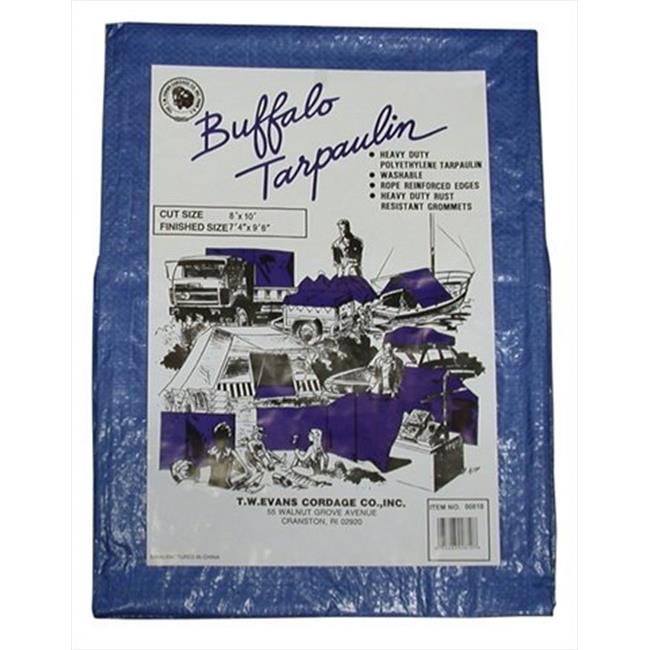 T.W. Evans Cordage 01216 12 ft. x 16 ft. Buffalo Poly Tarpaulin in Blue