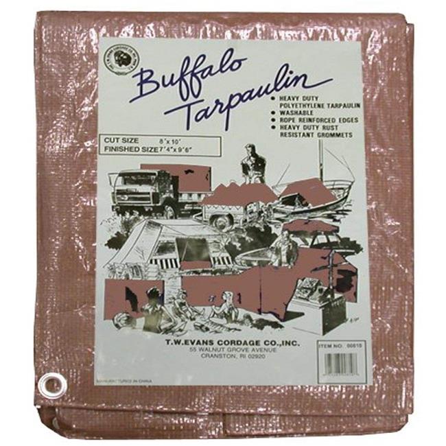 T.W. Evans Cordage B1530 15 ft. x 30 ft. Buffalo Poly Tarp in Brown