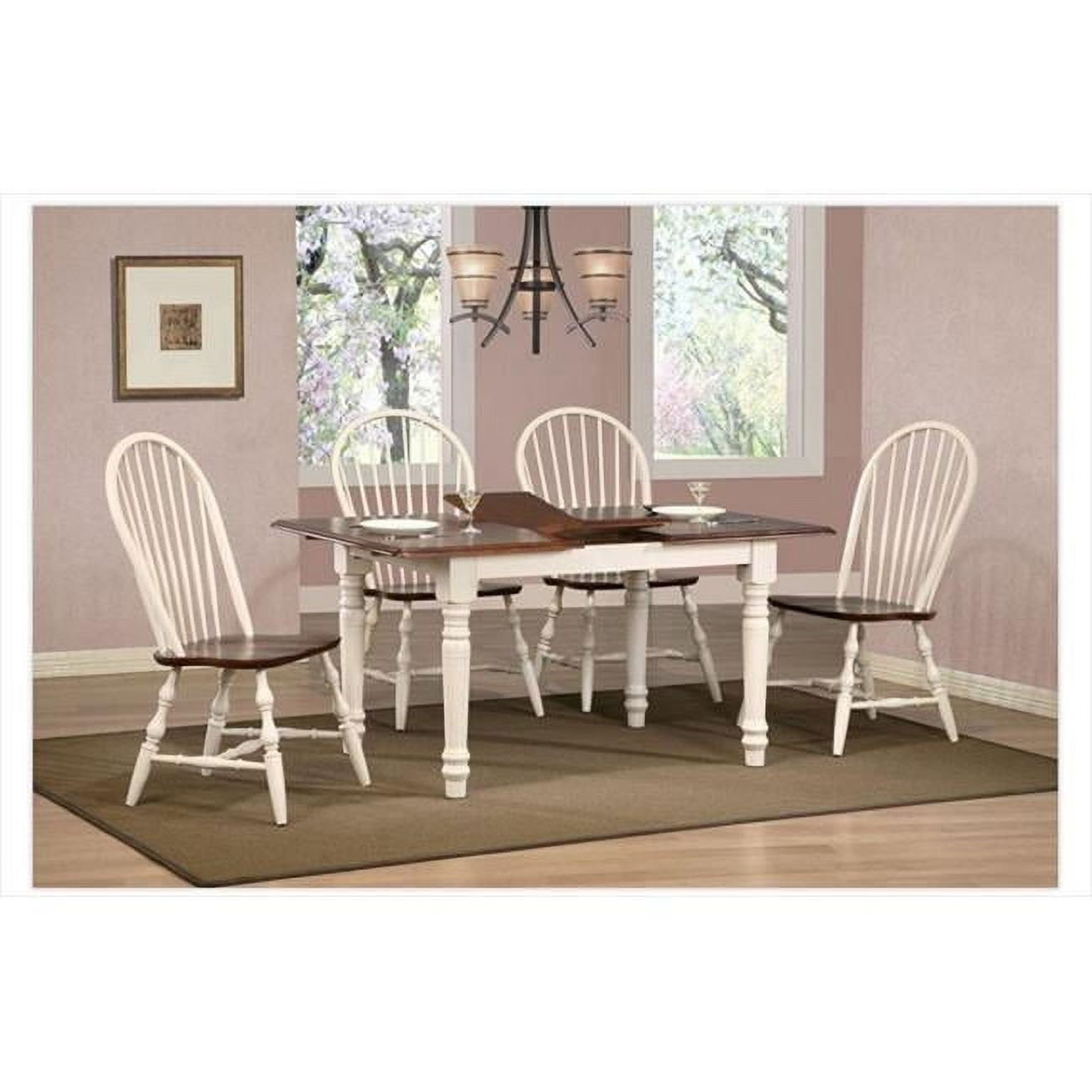 Andrews 5 Piece Butterfly Dining Set with Windsor Spindleback Chairs