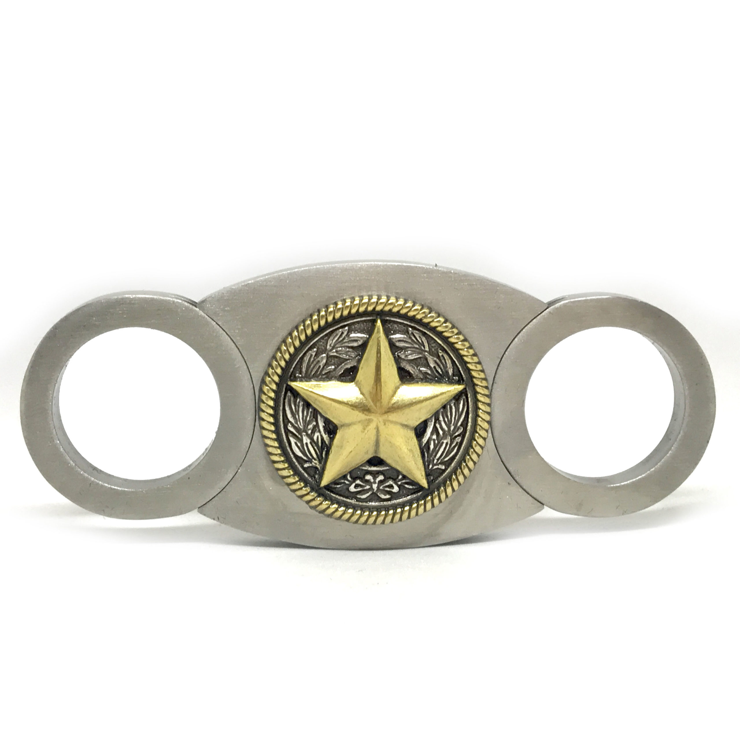Picture of Cigar Cutters by Jim CT-TXS1 Stainless Steel Closed Guillotine Cutter With Texas Star Embellishment