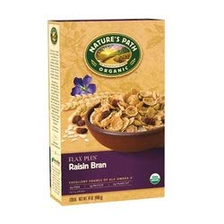 Natures Path Flax Plus Raisin Bran Cereal 14 Oz -Pack of 12