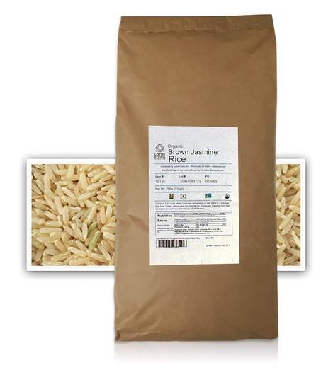 Picture of Rice 100% organic Brown Jasmine 25 LB