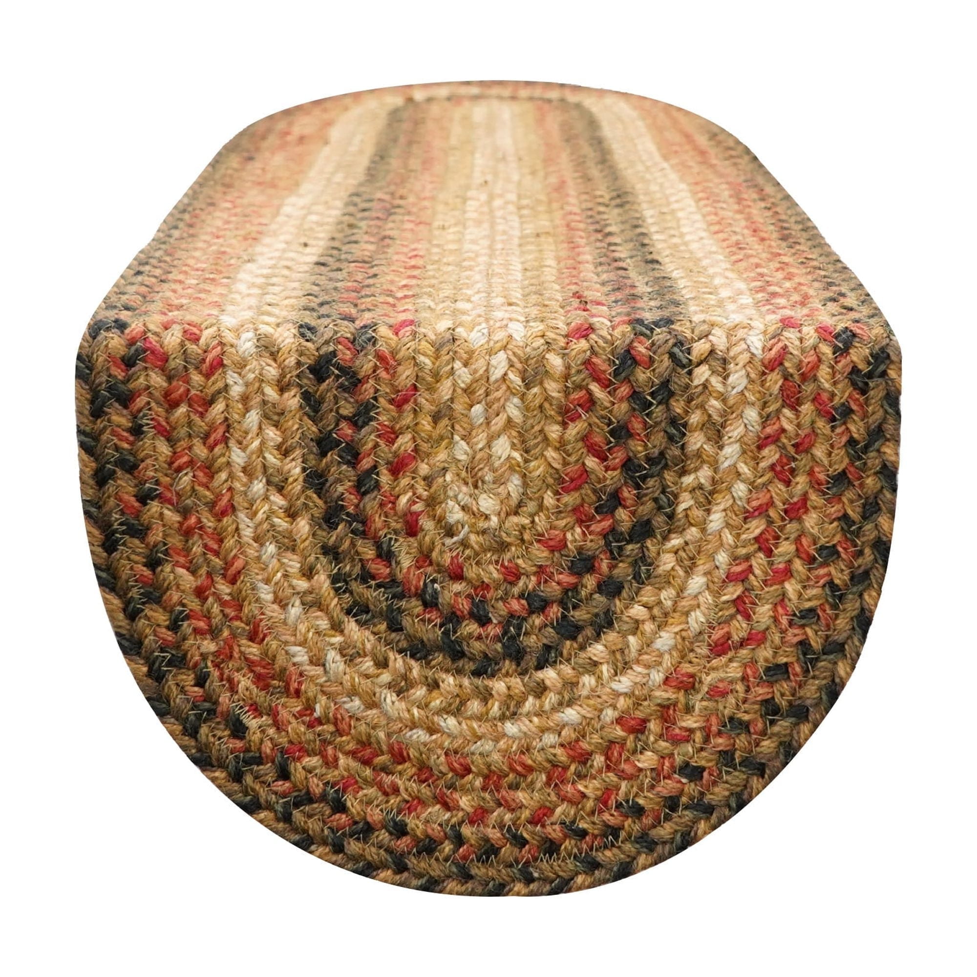 Russet Hudson Jute Braided Table Runner - Oval - 11 in x 36 in - Eco-Friendly Material