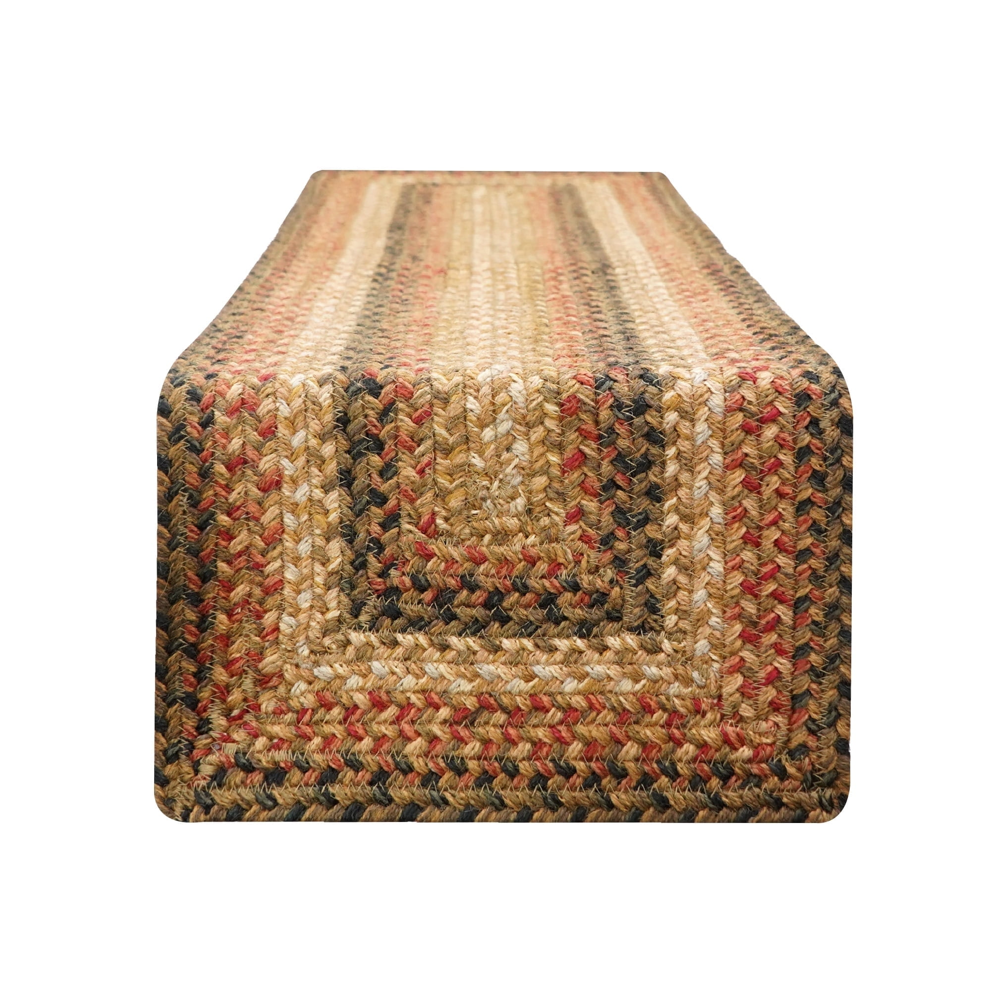 Russet Hudson Jute Braided Rugs - Table Runner - Rectangle - 11 in x 36 in