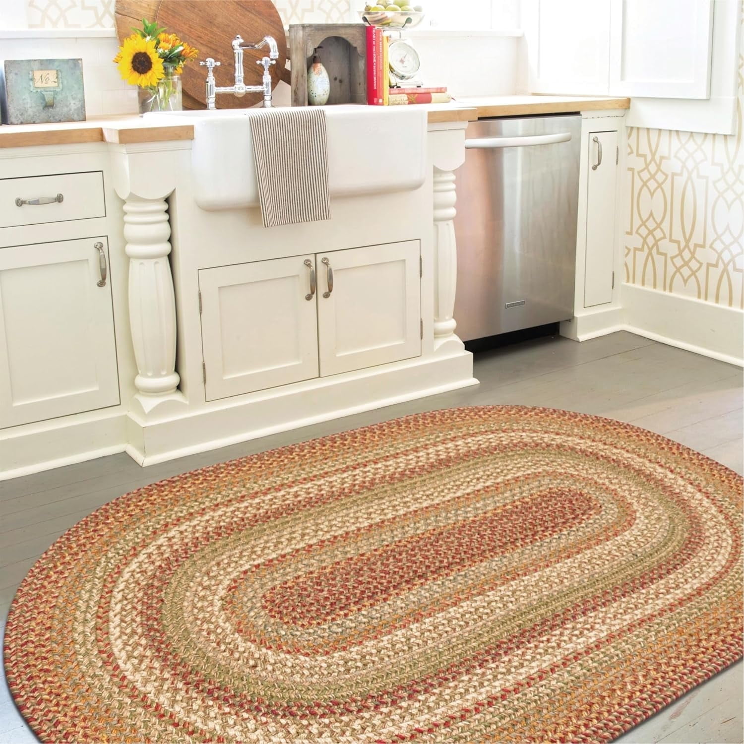 Harvest Hudson Jute Braided Rugs - Oval -  2 ft 3 in x 3 ft 9 in