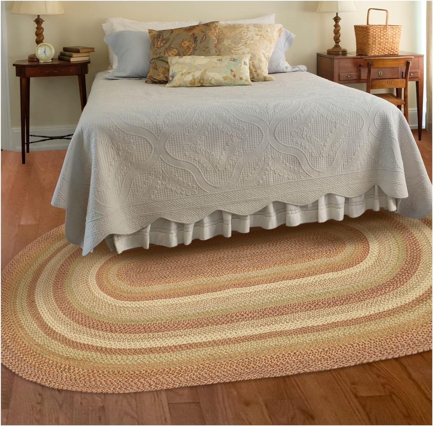 503077 Harvest Hudson Jute Braided Rugs - Oval - 4 ft x 6 ft