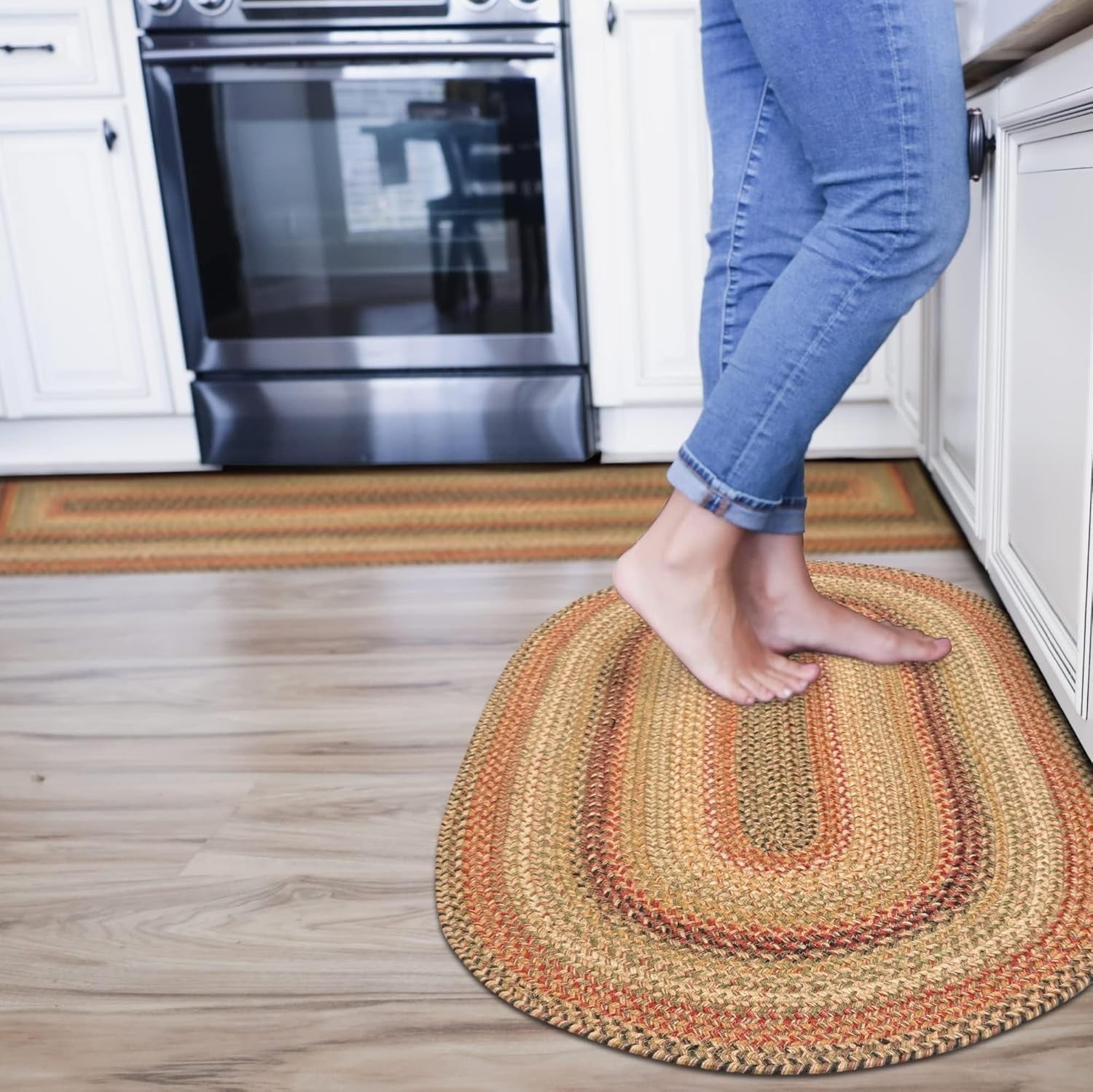 Kingston Hudson Jute Braided Rugs - Oval -  2 ft 3 in x 3 ft 9 in