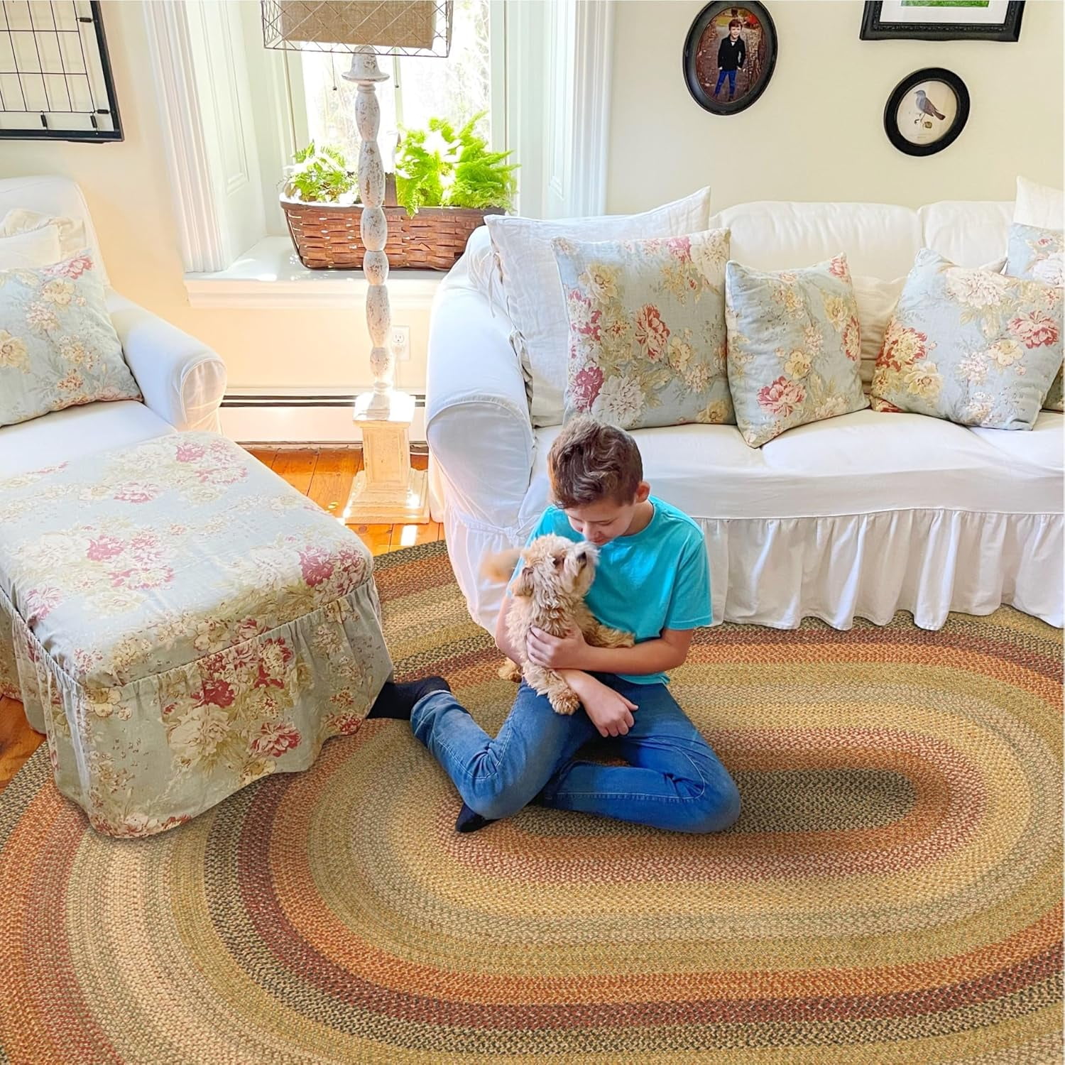 Kingston Hudson Jute Braided Rugs - Oval - 8 ft x 10 ft