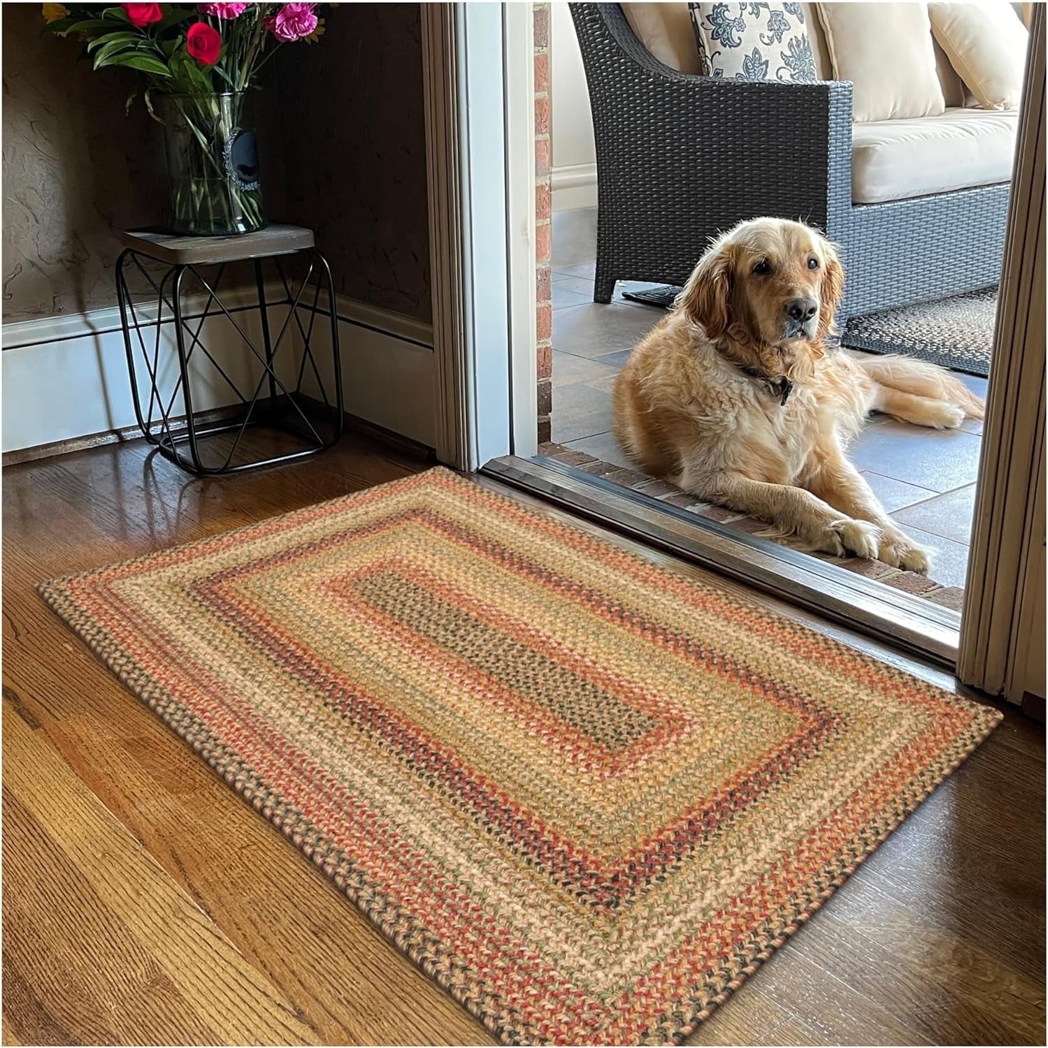 511096 Kingston Hudson Jute Braided Rugs - Rectangle -  1 ft 8 in x 2 ft 6 in