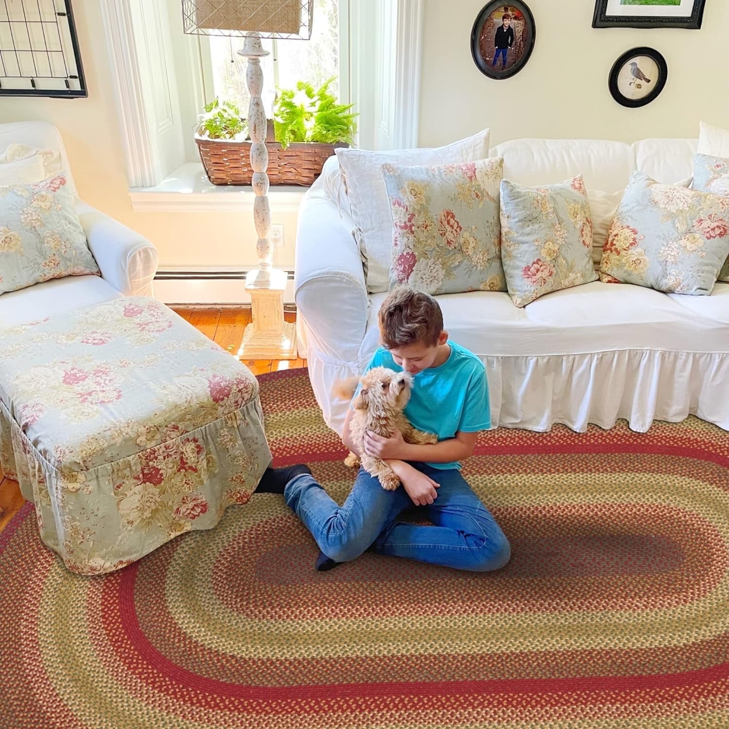 Cider Barn Hudson Jute Braided Rugs - Oval -  6 ft x 9 ft