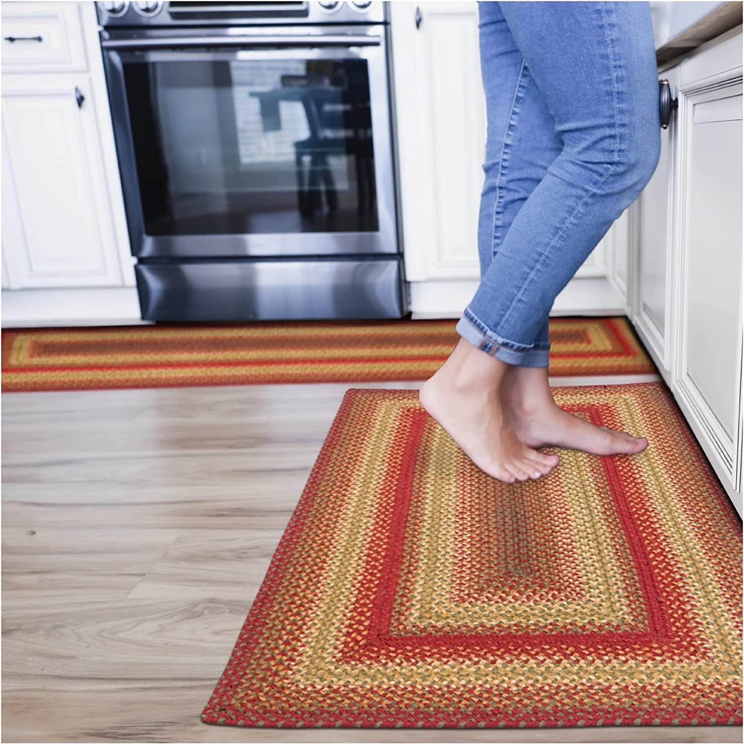 512123 Cider Barn Hudson Jute Braided Rugs - Rectangle - 2 ft 3 in x 3 ft 9 in