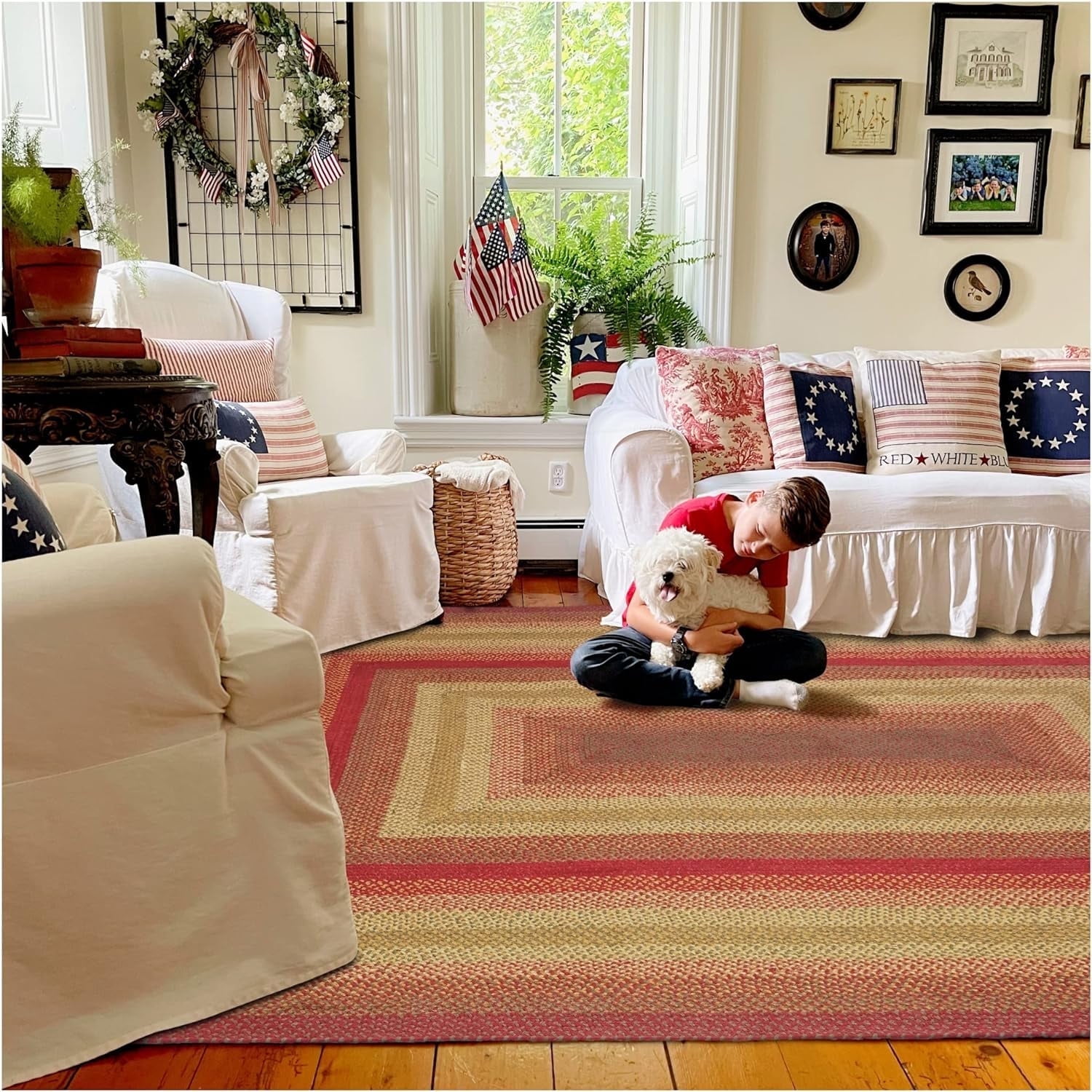 515124 Cider Barn Hudson Jute Braided Rugs - Rectangle -  6 ft x 9 ft
