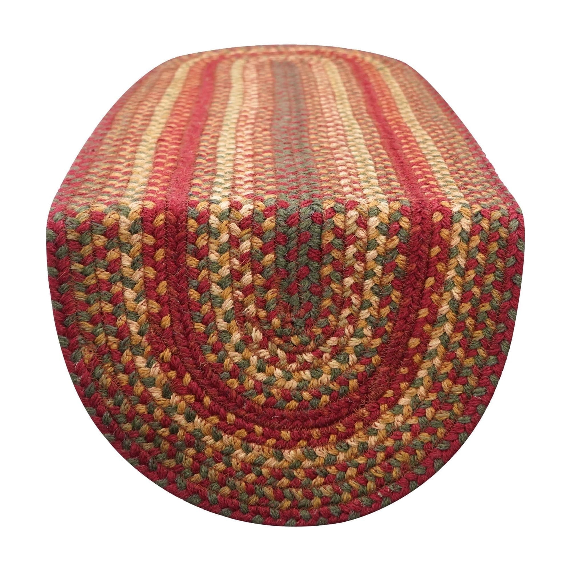 Cider Barn Hudson Jute Braided Rugs - Table Runner - Oval - 11 in x 36 in