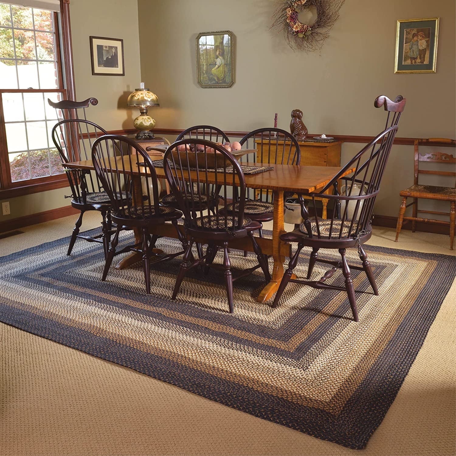 515216 Kilimanjaro Hudson Jute Braided Rugs - Rectangle -  6 ft x 9 ft