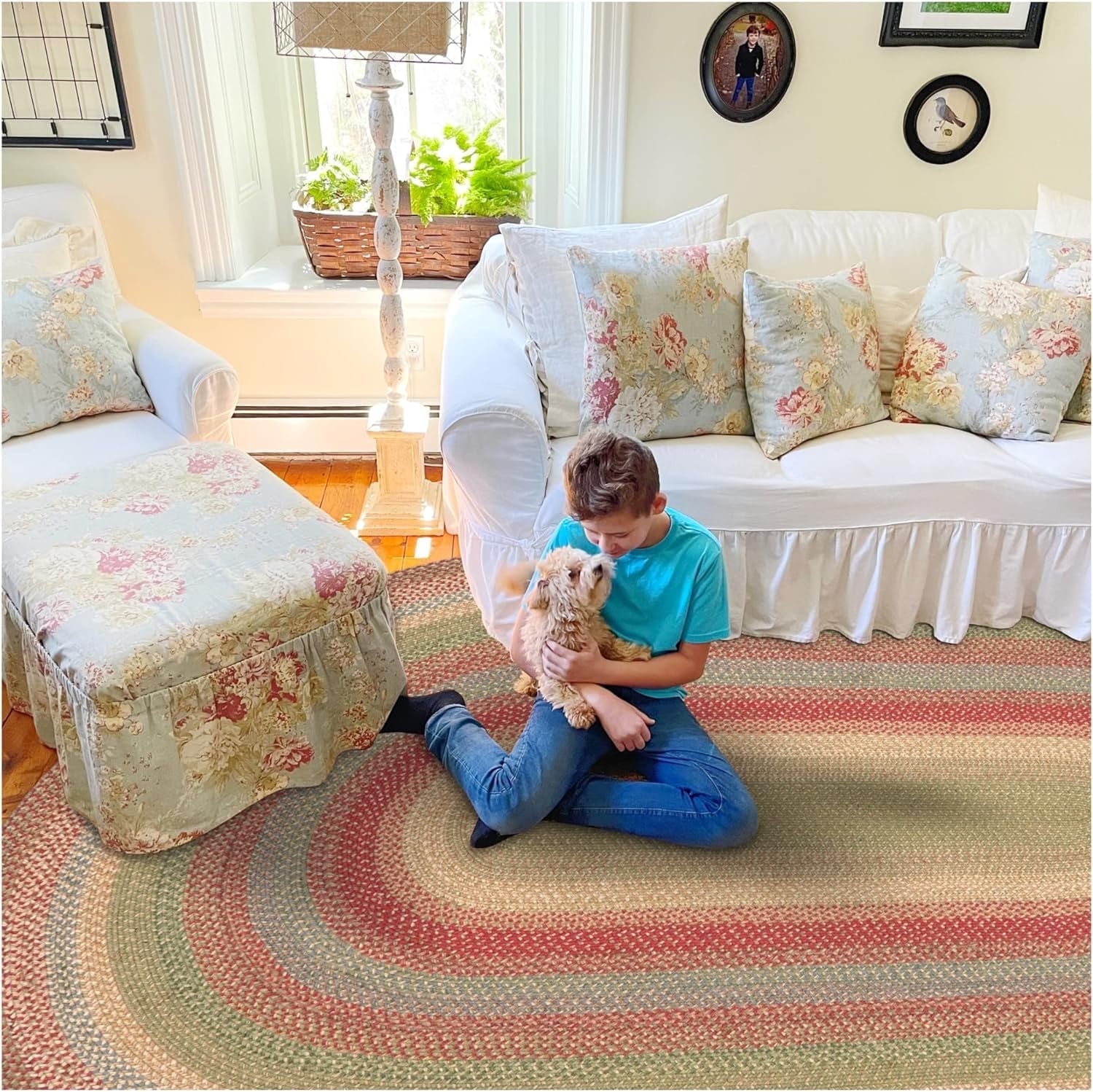 Azalea Hudson Jute Braided Rugs - Oval -  6 ft x 9 ft