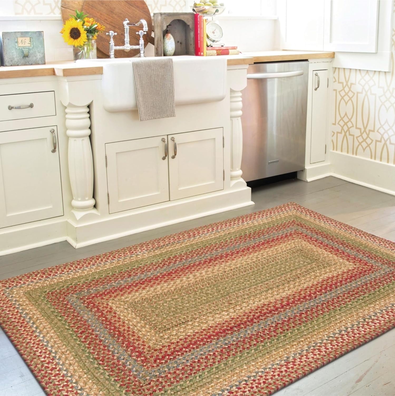 512147 Azalea Hudson Jute Braided Rugs - Rectangle - 2 ft 3 in x 3 ft 9 in