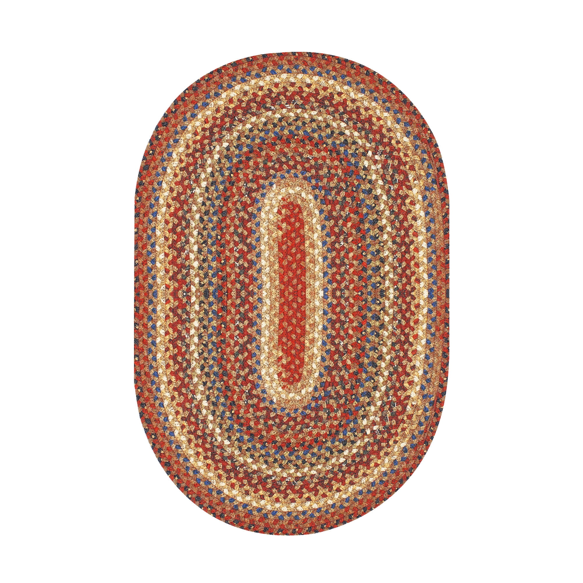453242 Biscotti Cotton Braided Rugs - Oval - 1 ft 8 in x 2 ft 6 in