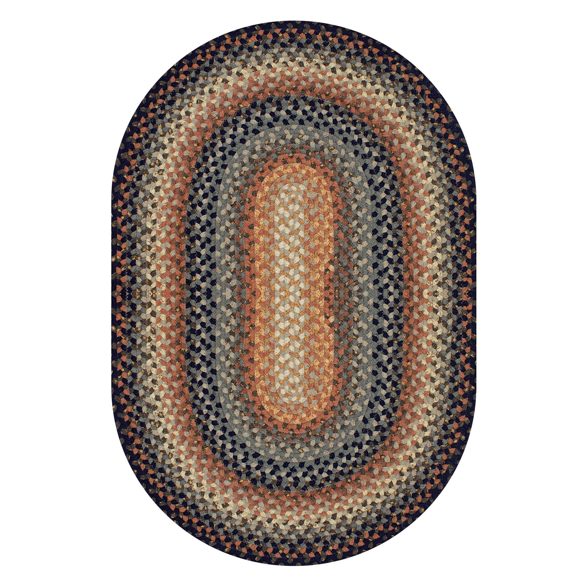 406217 Cocoa Bean Cotton Braided Rugs - Oval - 8 ft x 10 ft