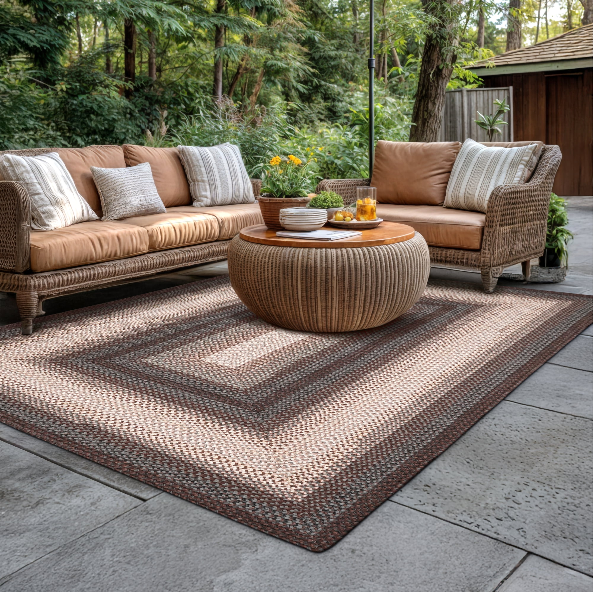 316127 Driftwood Ultra Durable Braided Rugs - Rectangle - 8 ft x 10 ft